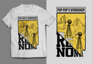 Pop Pop's Workshop  Reno, NV | T-Shirt-Design von SAI DESIGNS