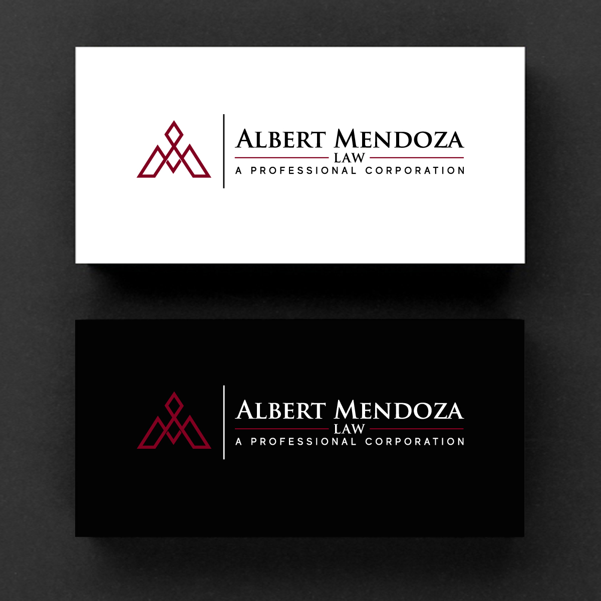 Logo-Design von Rueell Artss für Albert Mendoza Law, A Professional Corporation | Design #27435267