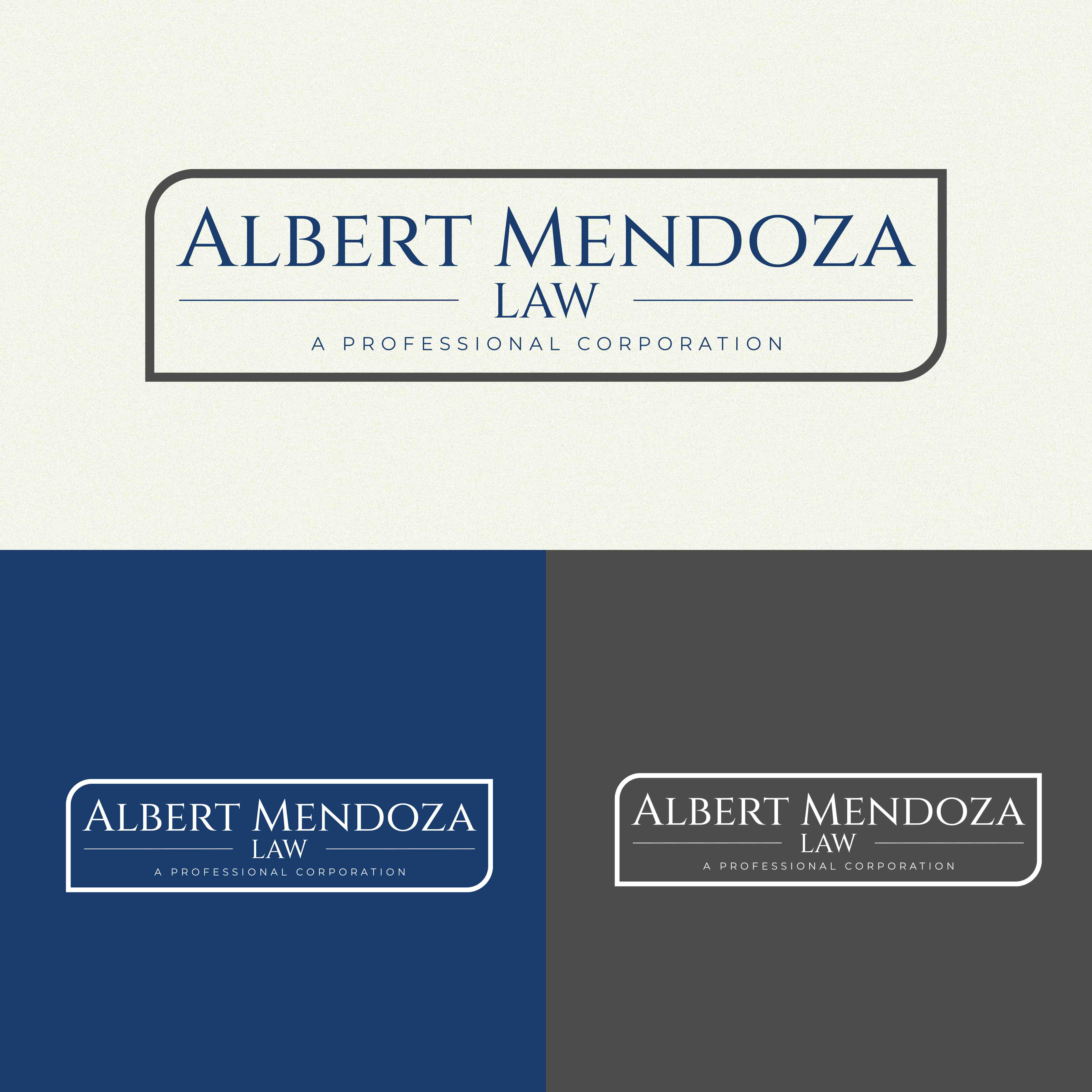 Diseño de Logo por ILLUSTRATOR PRO para Albert Mendoza Law, A Professional Corporation | Diseño #27454984
