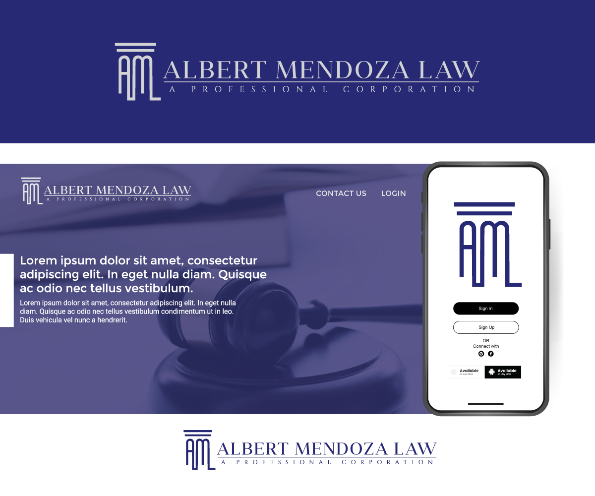 Design de Logo par Badhan pour Albert Mendoza Law, A Professional Corporation | Design #27460935