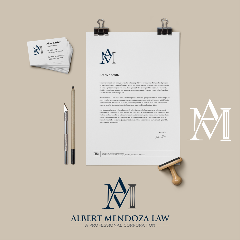 Diseño de Logo por ananda86 para Albert Mendoza Law, A Professional Corporation | Diseño #27450989