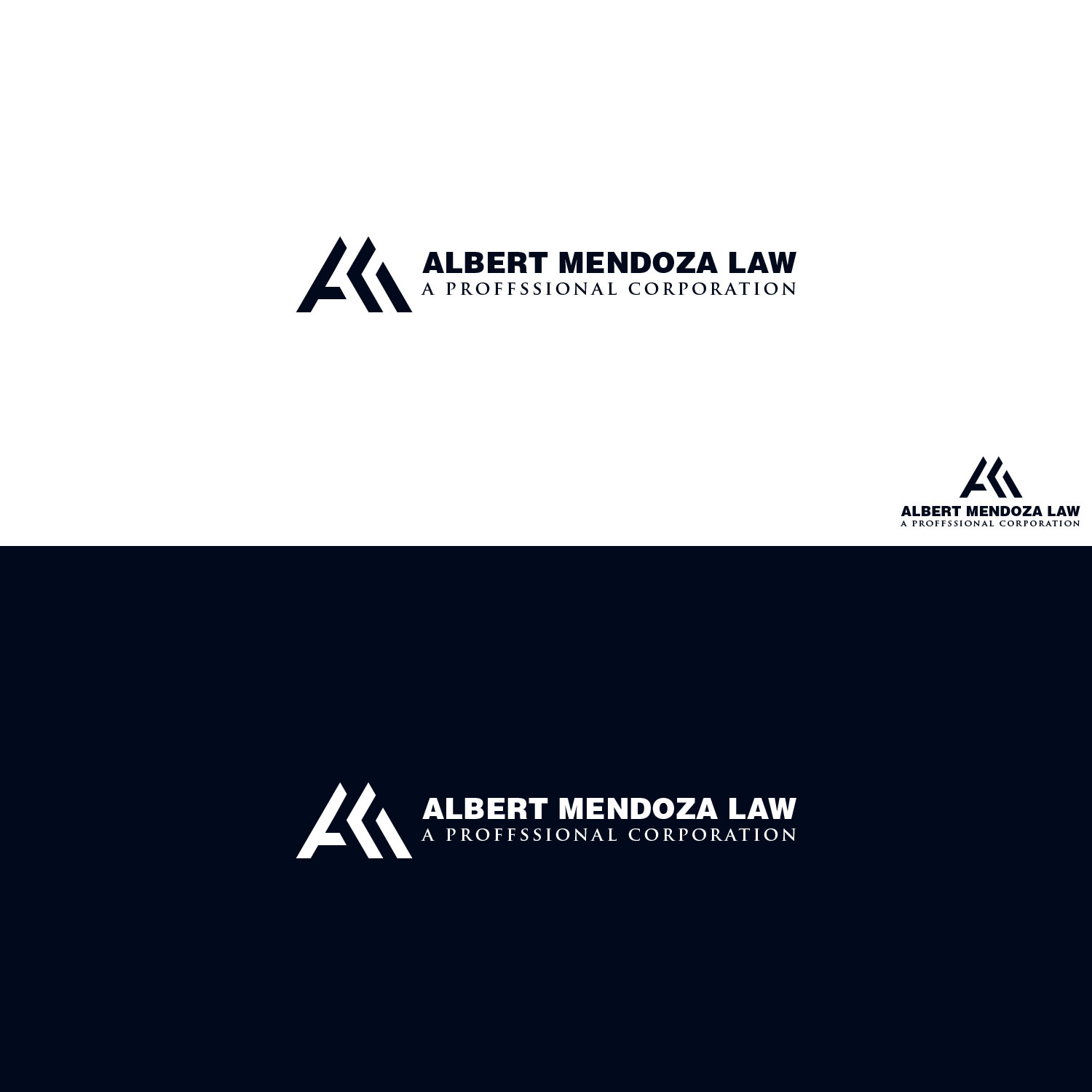 Logo Design by yesha05 for Albert Mendoza Law, A Professional Corporation | Design #27446324