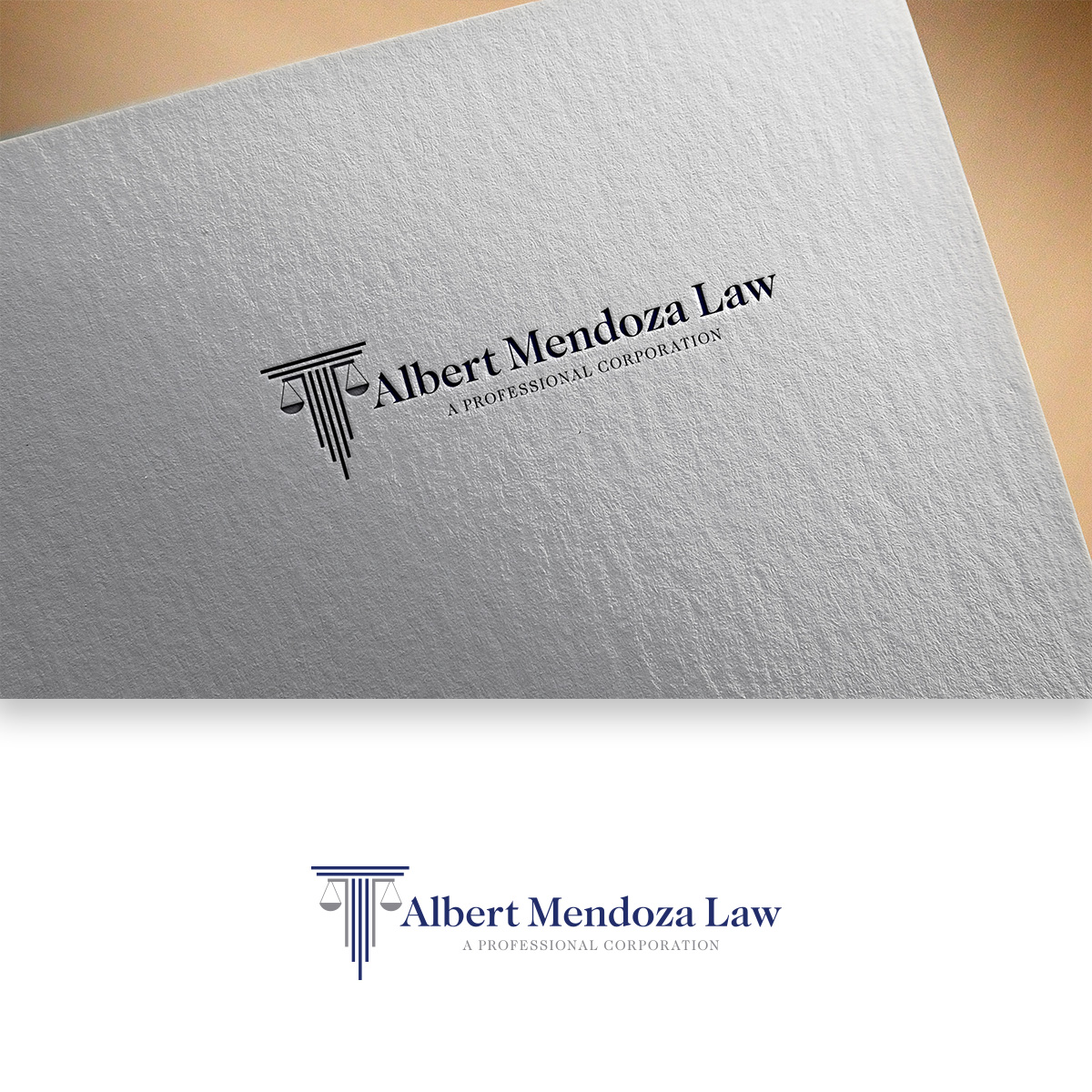 Logo Design by DesignDUO for Albert Mendoza Law, A Professional Corporation | Design #27451971
