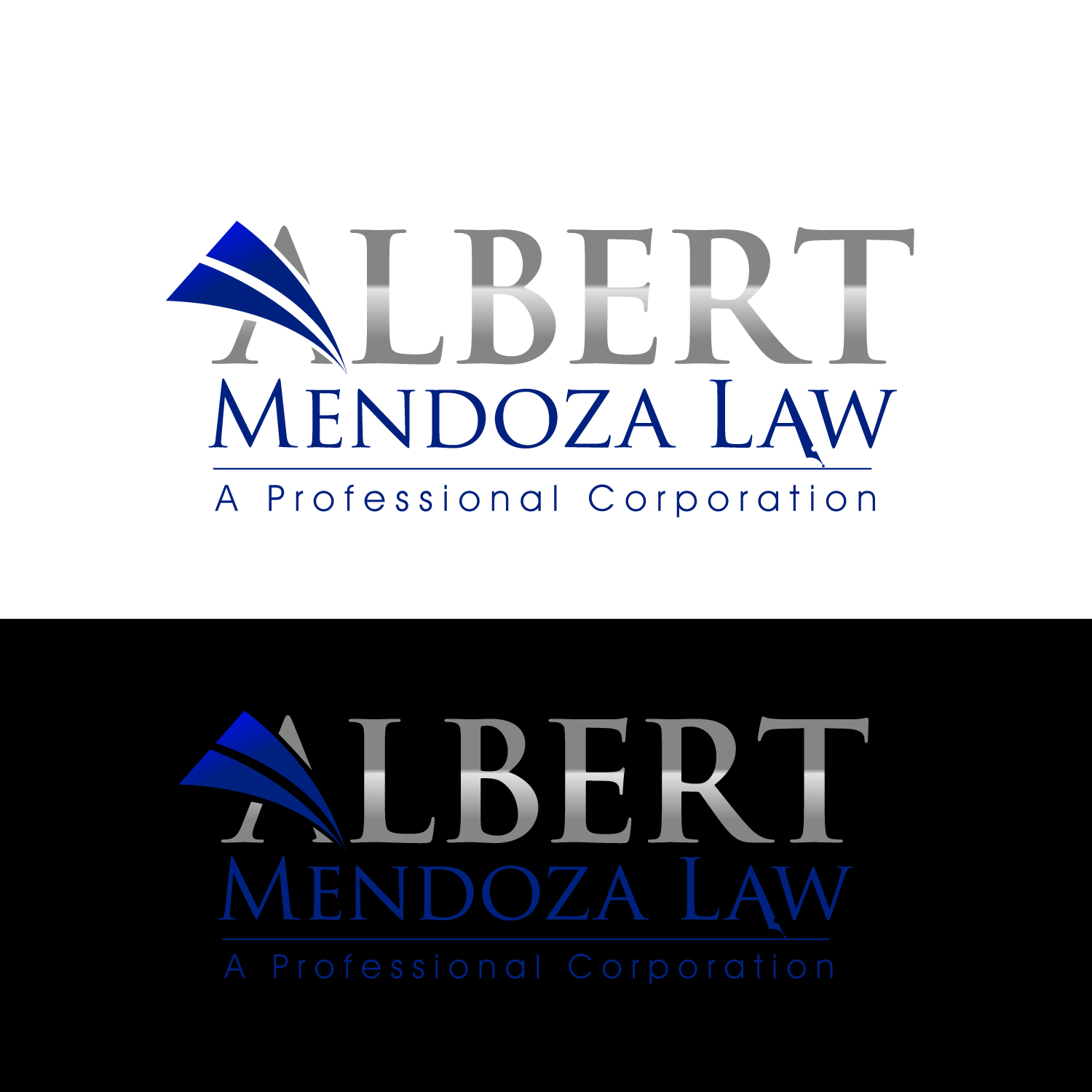 Logo Design by GODDREAMCREATION for Albert Mendoza Law, A Professional Corporation | Design #27456895