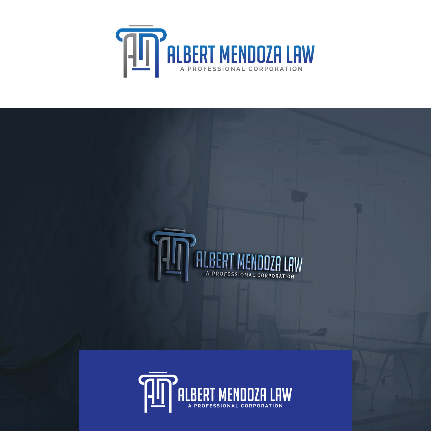 Logo-Design von Maxo-Biz für Albert Mendoza Law, A Professional Corporation | Design #27445485