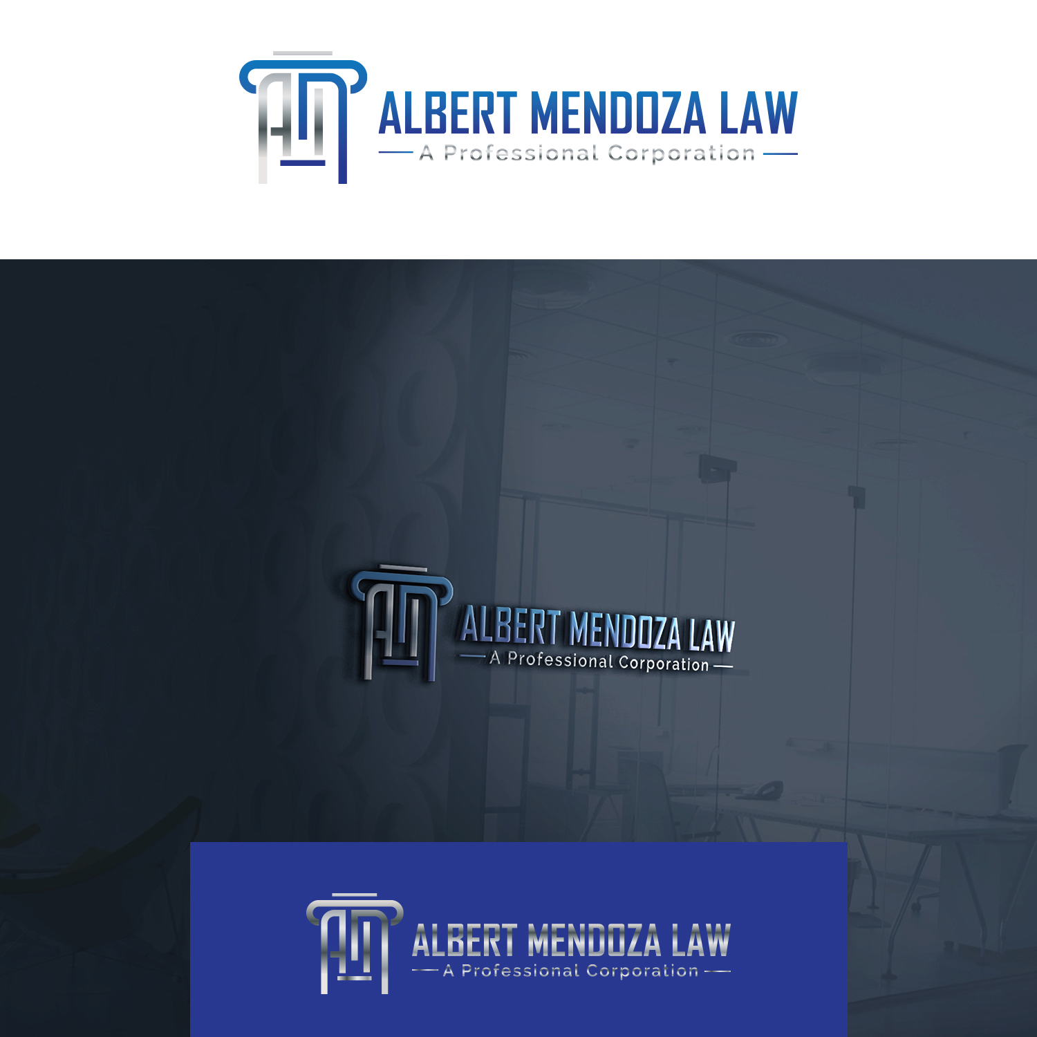 Logo-Design von Maxo-Biz für Albert Mendoza Law, A Professional Corporation | Design #27445488