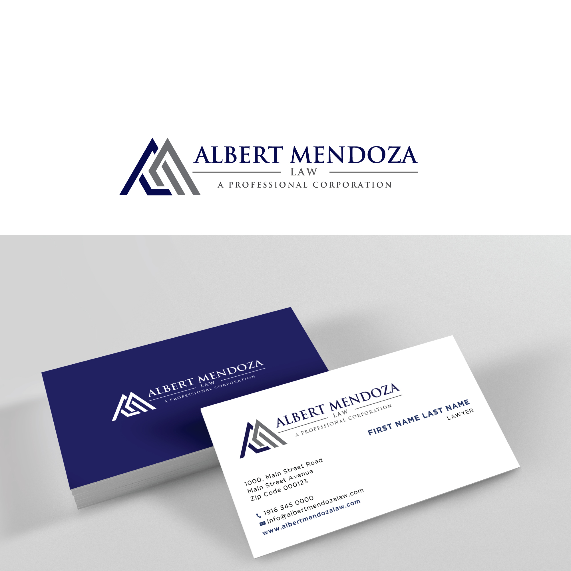 Logo Design by sherman for Albert Mendoza Law, A Professional Corporation | Design #27459481