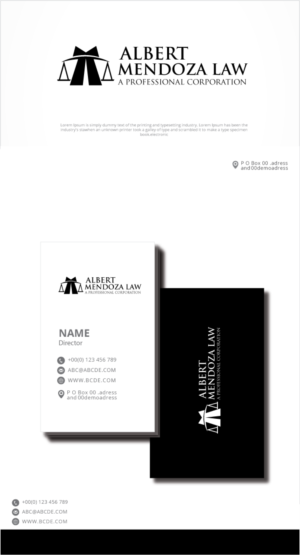 Logo Design by graphicevolution for Albert Mendoza Law, A Professional Corporation | Design: #27430195
