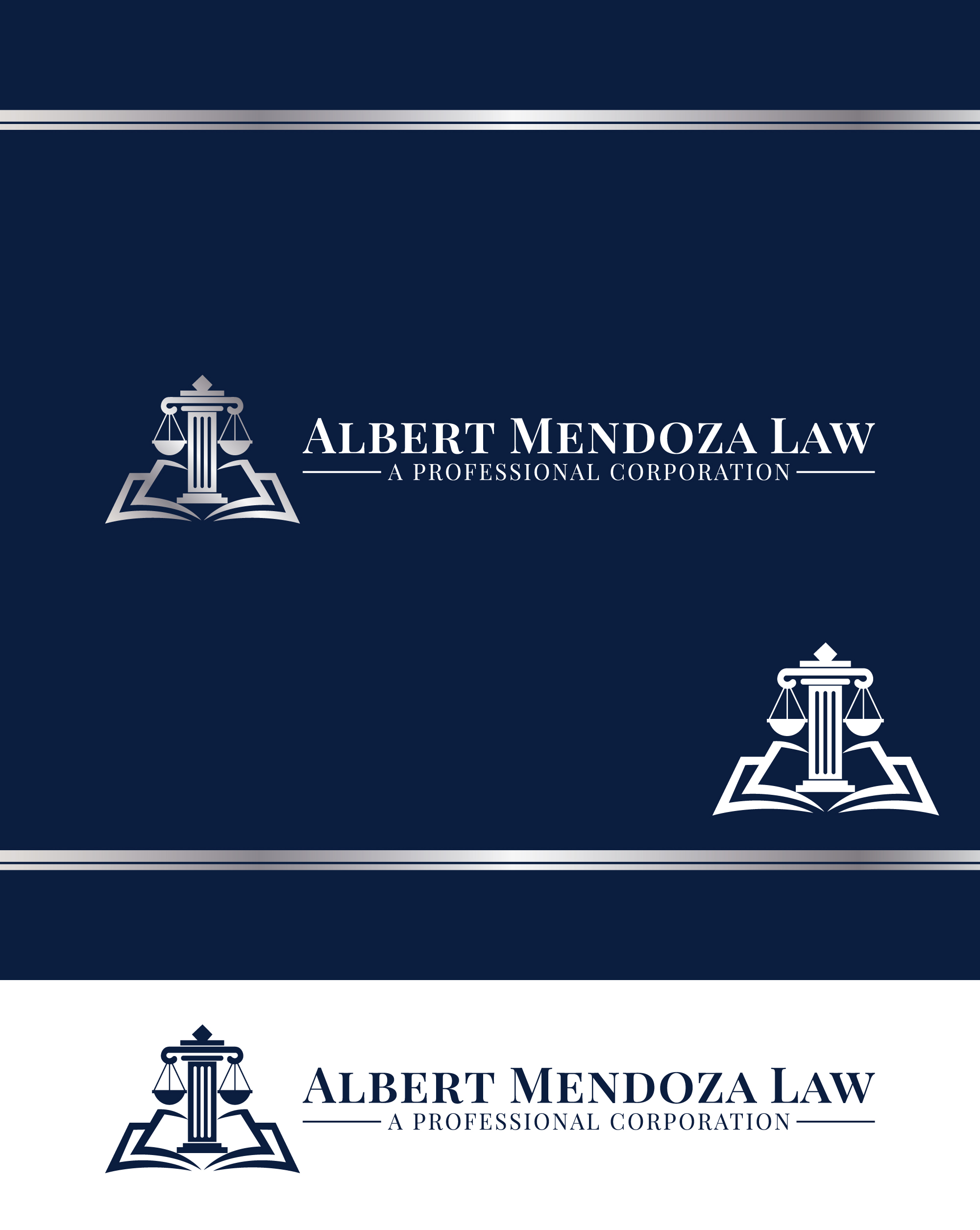 Logo Design by Nitin Mudras for Albert Mendoza Law, A Professional Corporation | Design #27434670