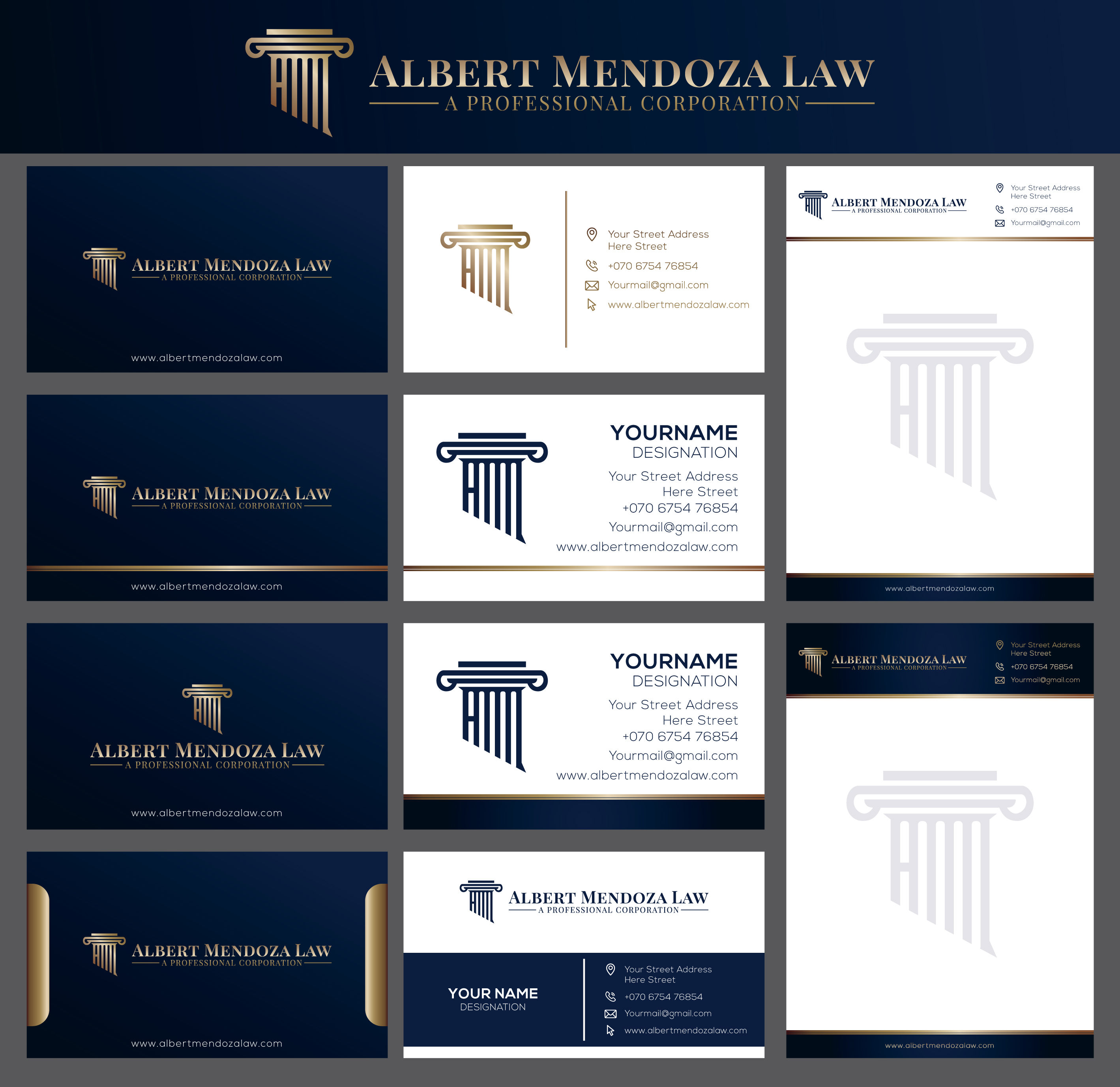 Logo Design by Nitin Mudras for Albert Mendoza Law, A Professional Corporation | Design #27452039