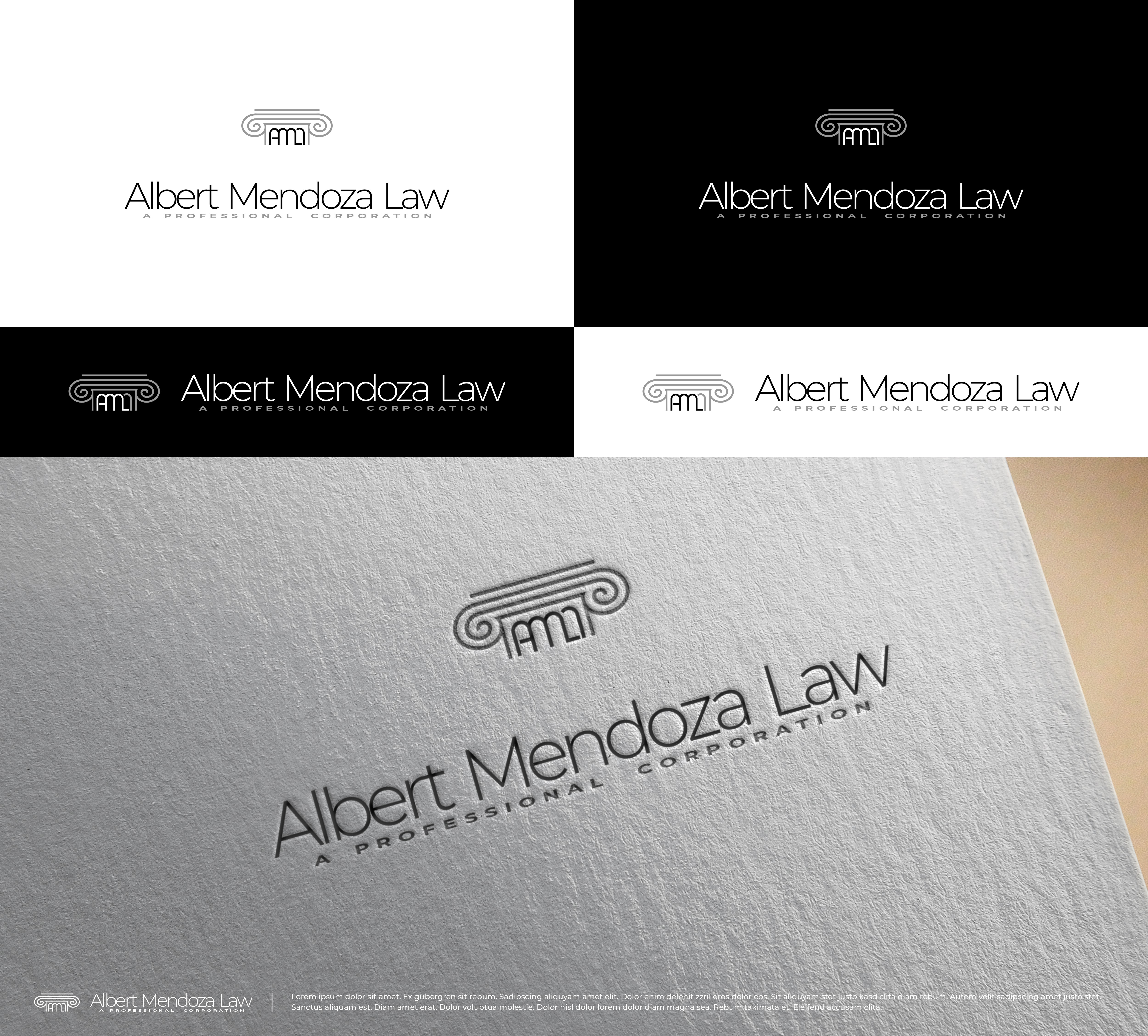 Diseño de Logo por gorant para Albert Mendoza Law, A Professional Corporation | Diseño #27434691