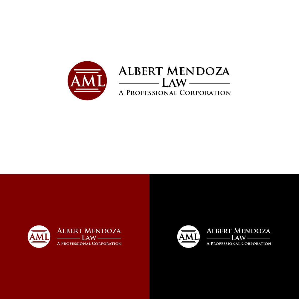 Logo-Design von AlphabetZero.co.uk für Albert Mendoza Law, A Professional Corporation | Design #27439130