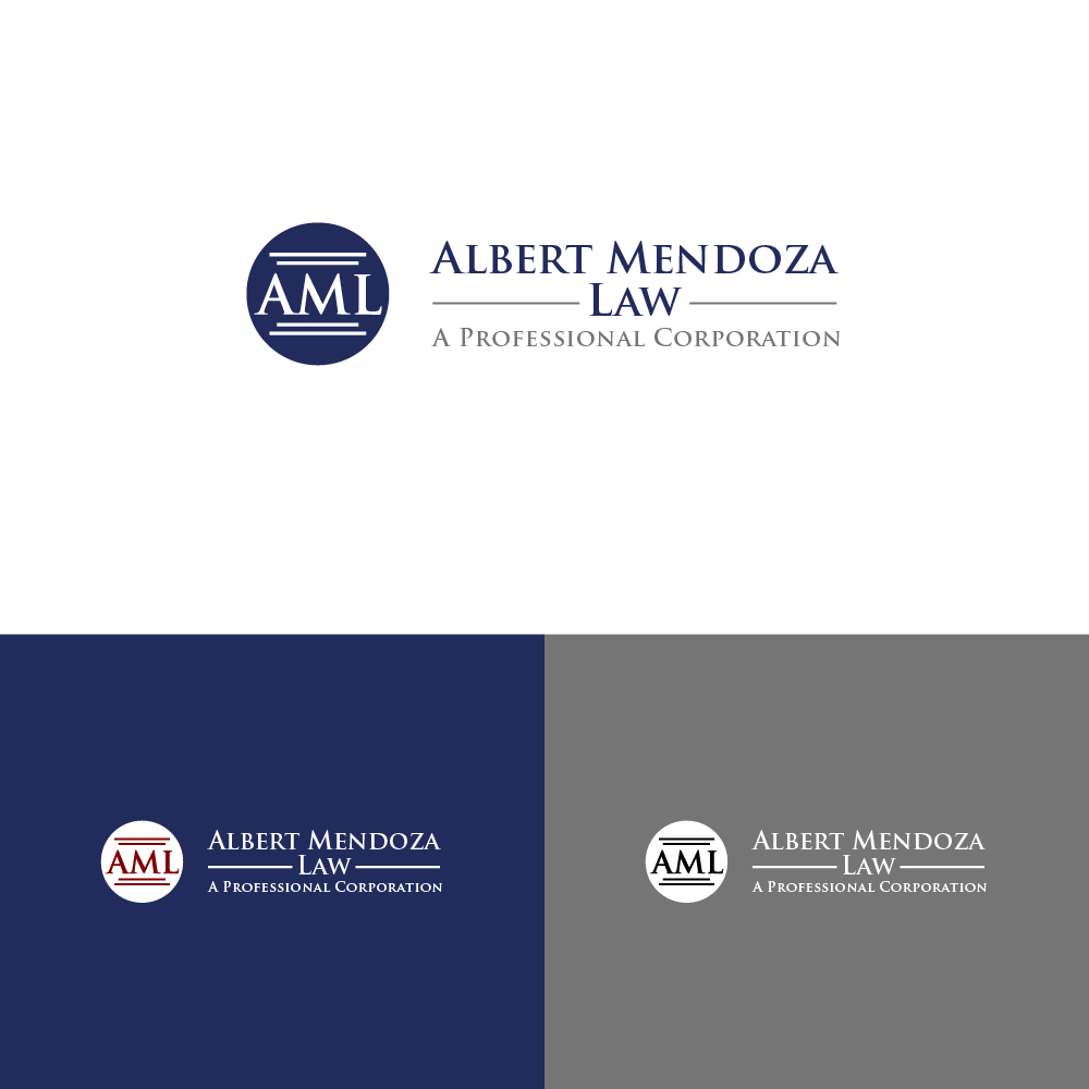 Logo-Design von AlphabetZero.co.uk für Albert Mendoza Law, A Professional Corporation | Design #27443516