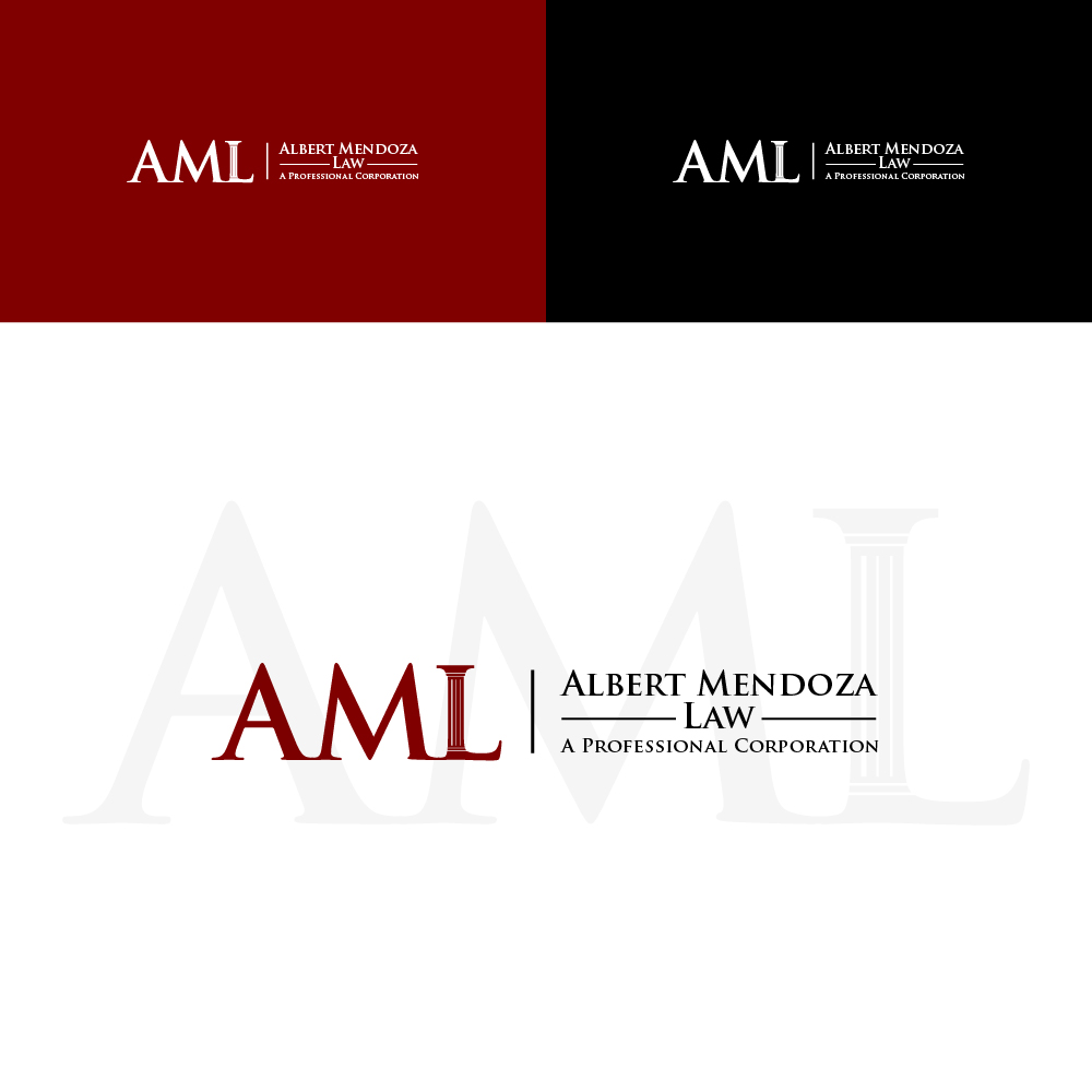 Diseño de Logo por AlphabetZero.co.uk para Albert Mendoza Law, A Professional Corporation | Diseño #27444104