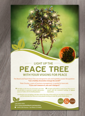 Peace Tree Poster - Light Up the Peace Tree With Your Visions for Peace | Flyer-Design von alex989