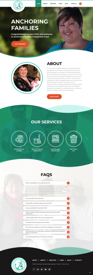 Web Design by pb for Anchoring Families Postpartum Support | Design: #27436577