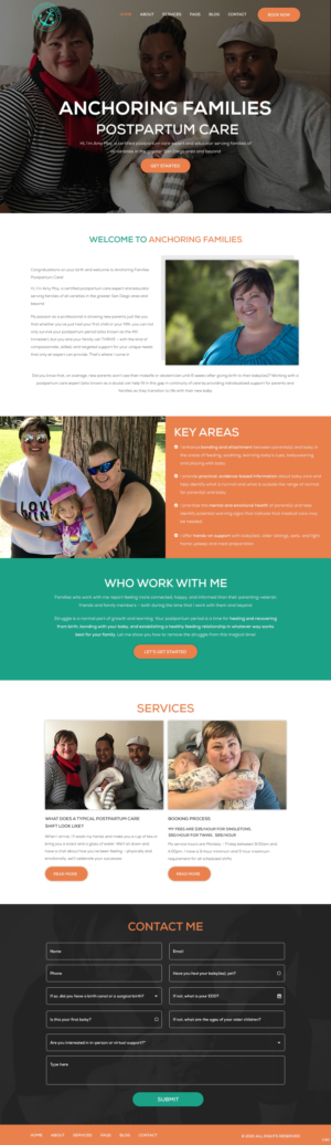 Web Design by pb for Anchoring Families Postpartum Support | Design: #27436578
