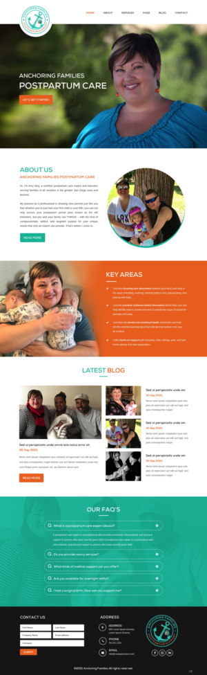 Web Design by pb for Anchoring Families Postpartum Support | Design: #27436581