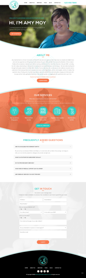 Web Design by pb for Anchoring Families Postpartum Support | Design: #27436587