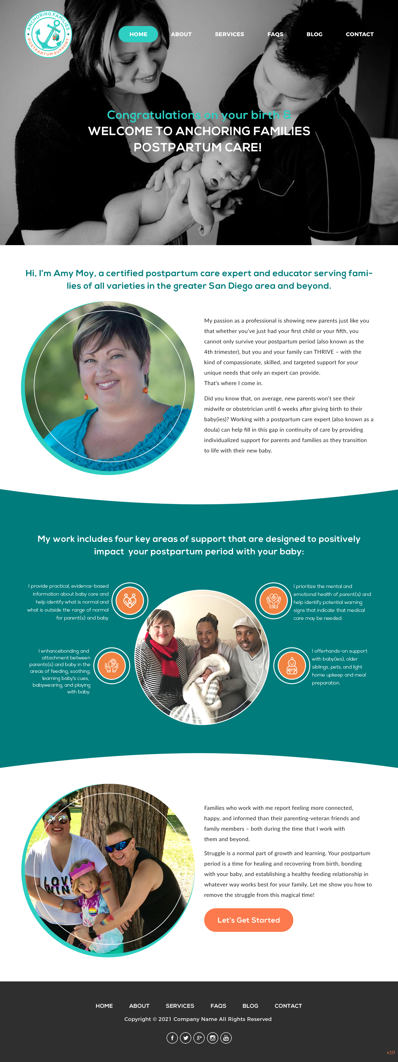 Web Design by pb for Anchoring Families Postpartum Support | Design: #27474035