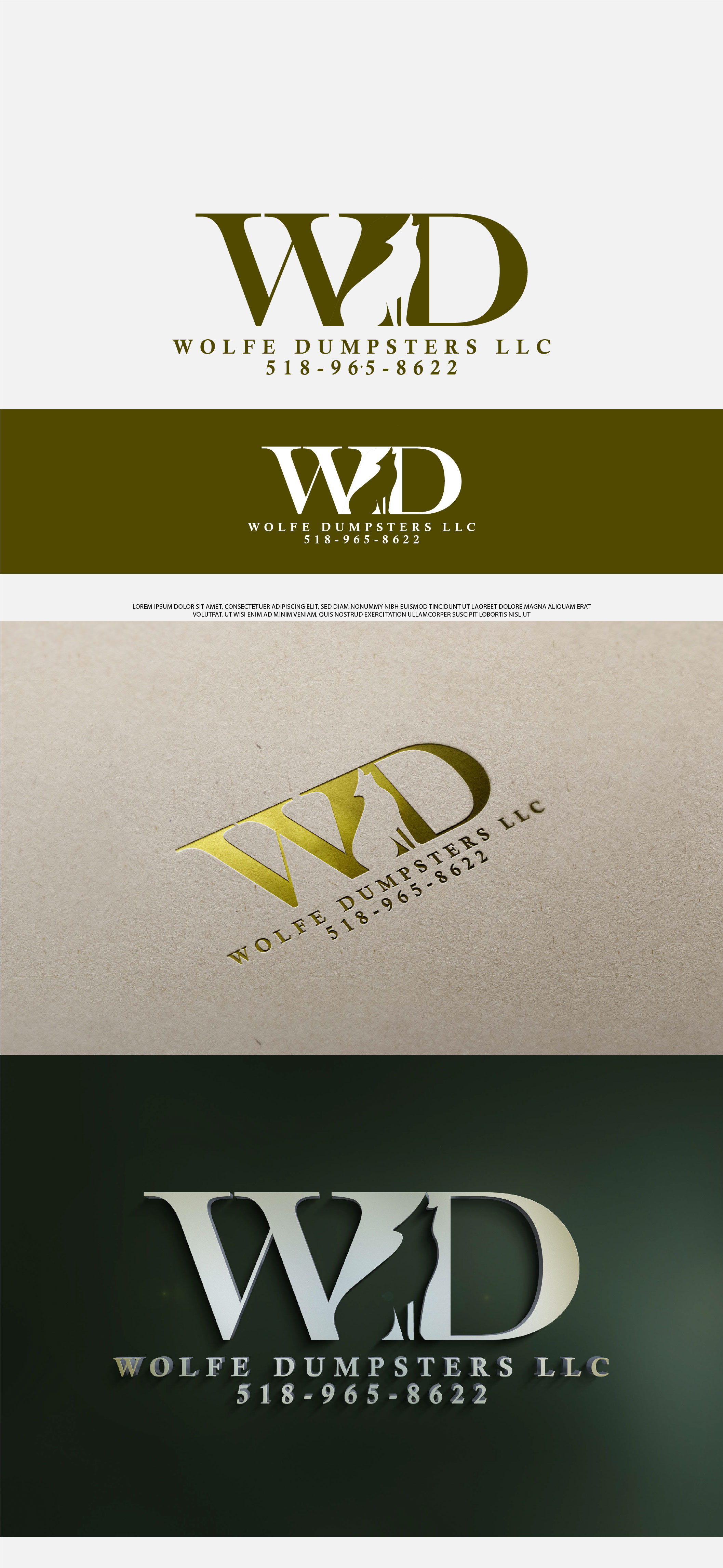 Logo Design by Fezy Design Studio for Wolfe Builders | Design #27440222