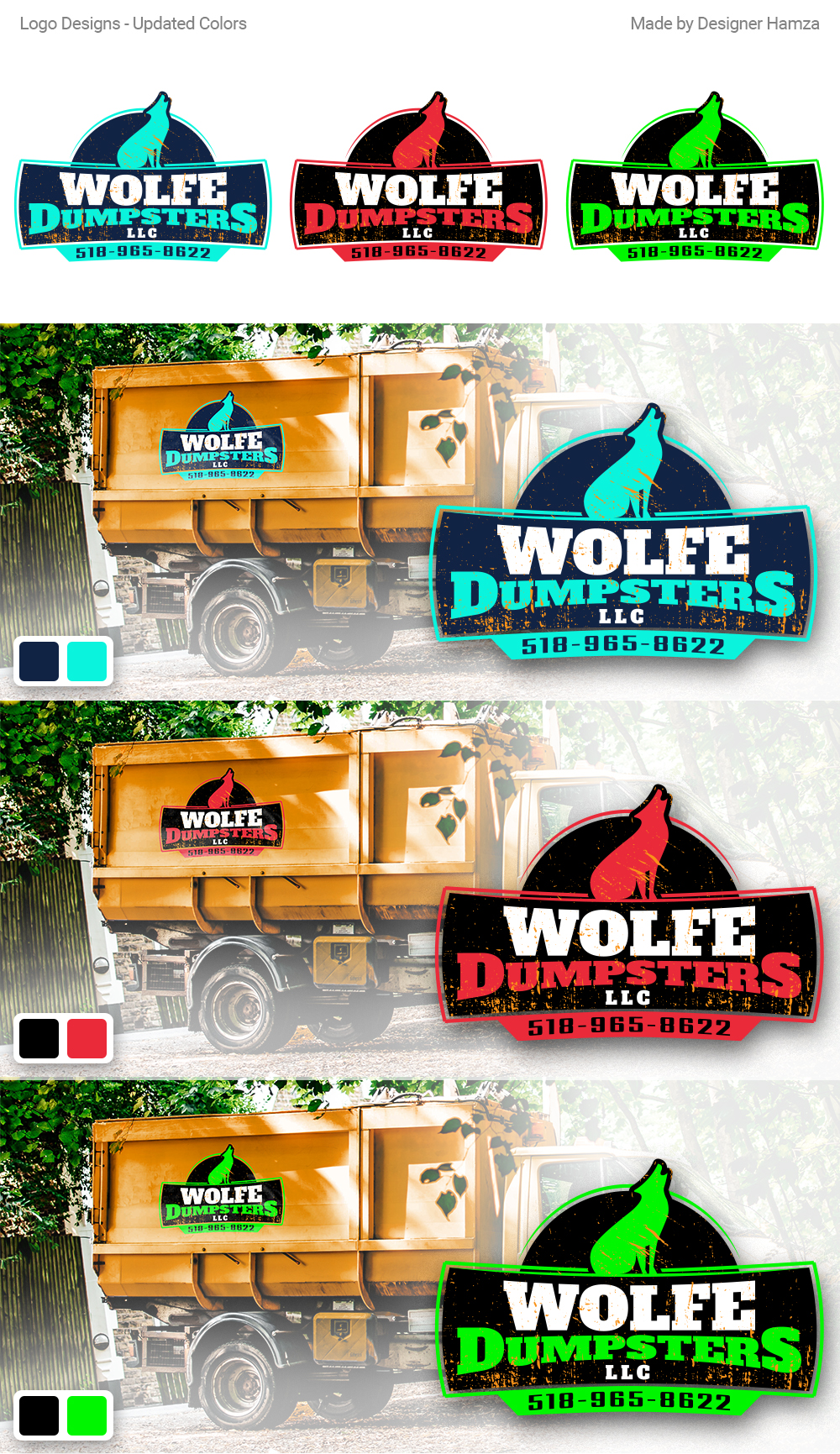 Logo Design by Designer Hamza for Wolfe Builders | Design #27498193