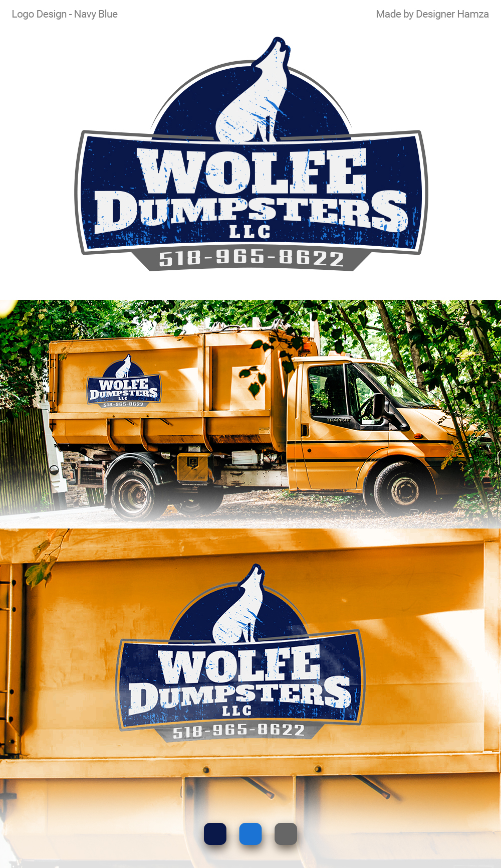Logo Design by Designer Hamza for Wolfe Builders | Design #27516121