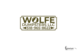 Wolfe Dumpsters LLC  518-965-8622 | Logo Design by InkThink by Scaurus