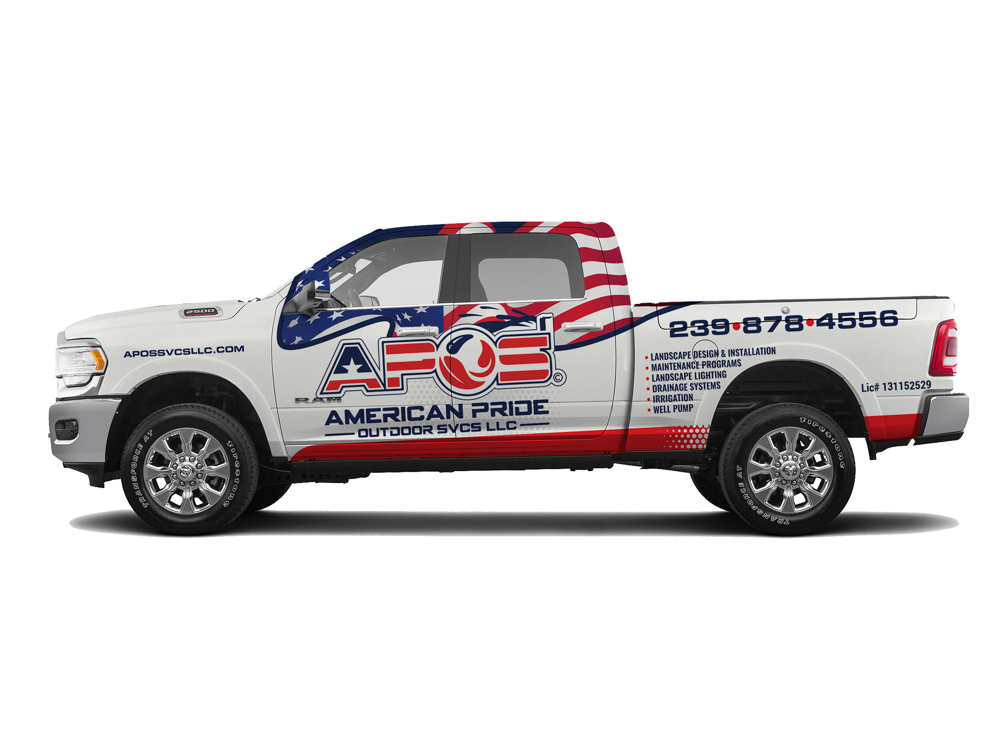 Car Wrap Design by Priyo Subarkah for American Pride Outdoor SVCS LLC | Design #27447393