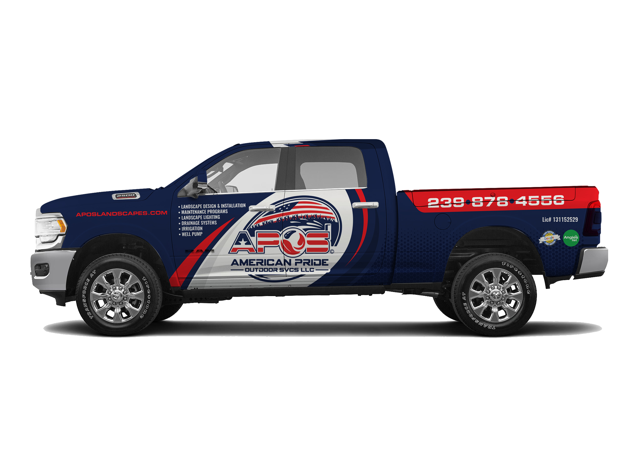 Car Wrap Design by Priyo Subarkah for American Pride Outdoor SVCS LLC | Design #27449008