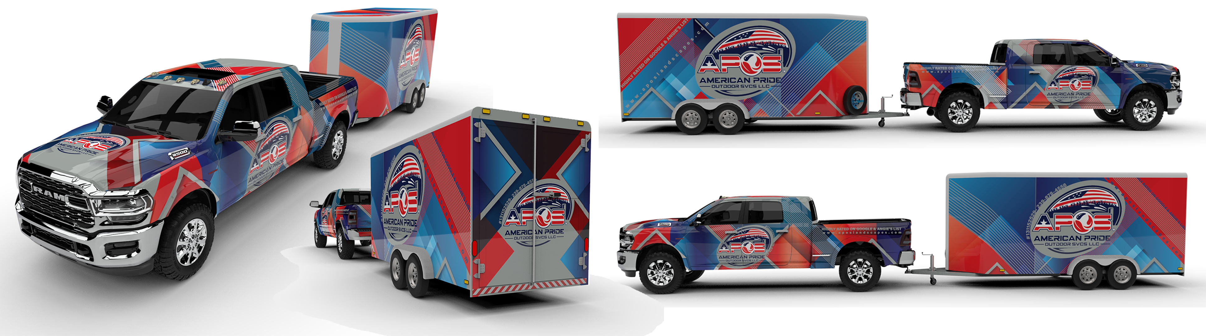 Car Wrap Design by MC_Studio for American Pride Outdoor SVCS LLC | Design #27452829