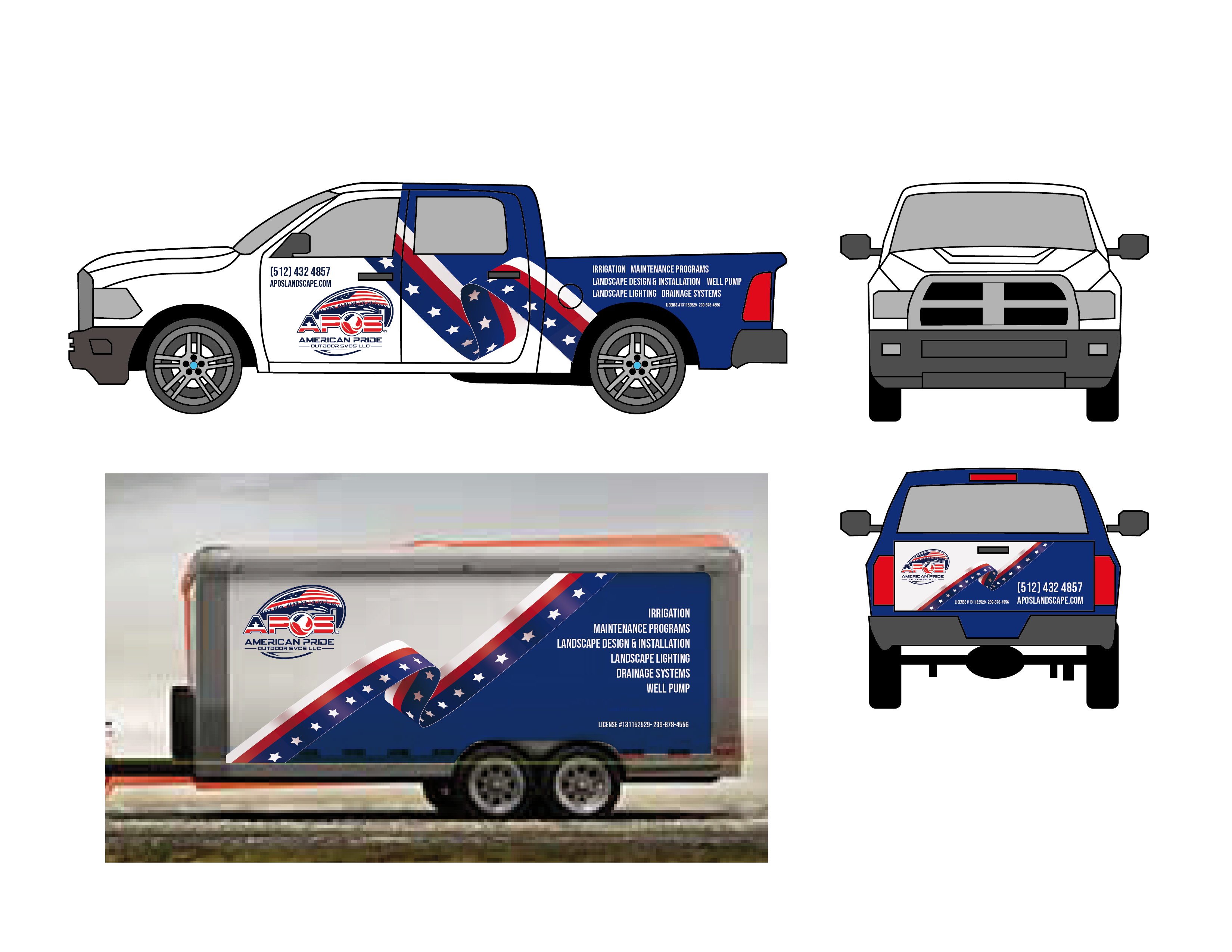 Car Wrap Design by Javelin Studio for American Pride Outdoor SVCS LLC | Design #27447444
