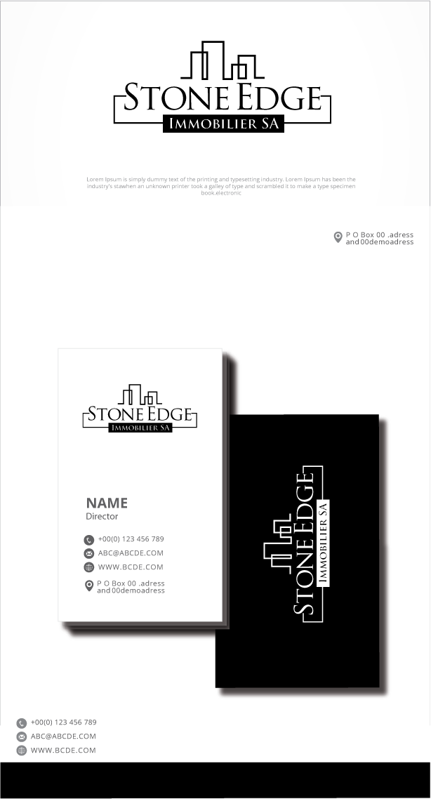 Logo Design by graphicevolution for StoneEdge Immobilier SA  | Design #27440897