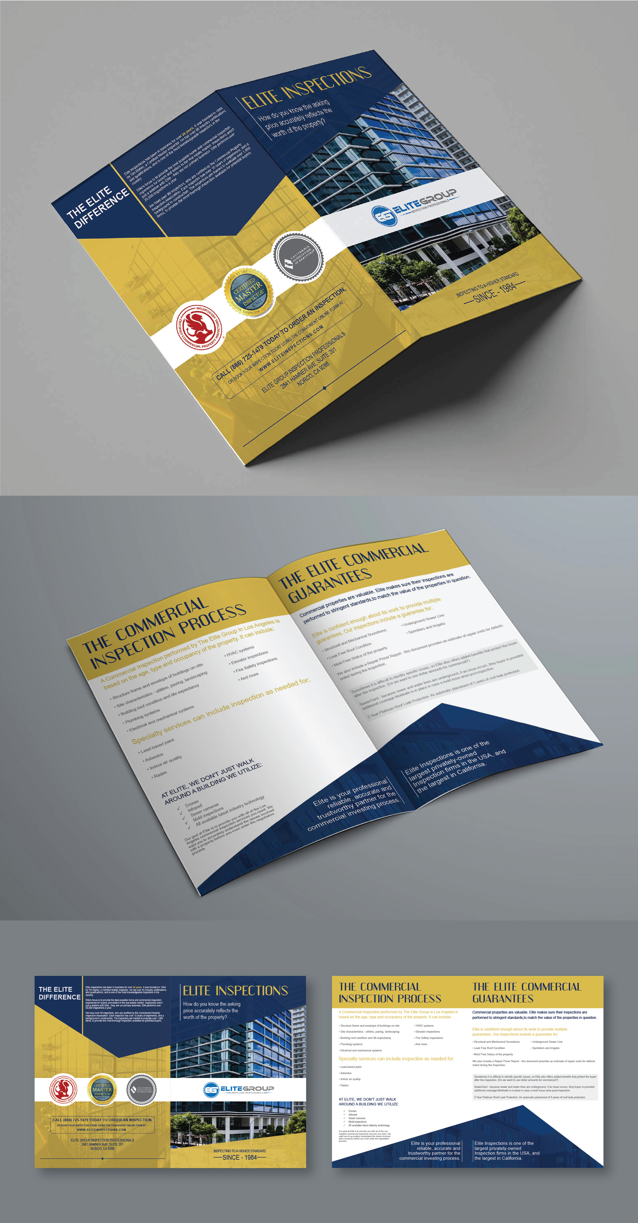 Diseño de Brochure por artbitin para The Elite Group Property Inspection Service, Inc. | Diseño: #27443981