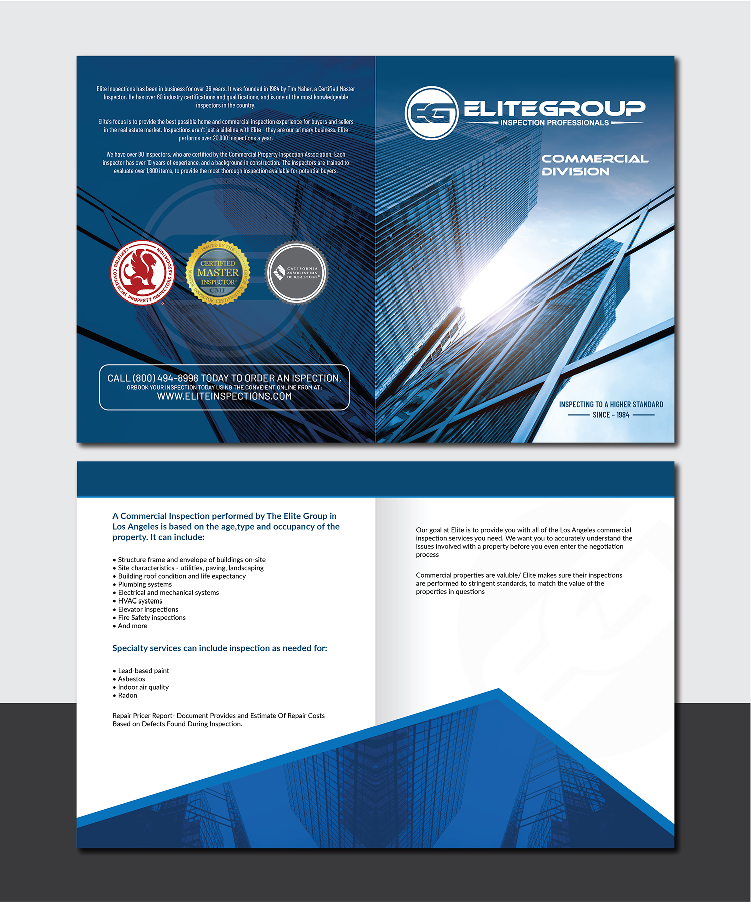 Diseño de Brochure por Deziners Zone para The Elite Group Property Inspection Service, Inc. | Diseño #27524882