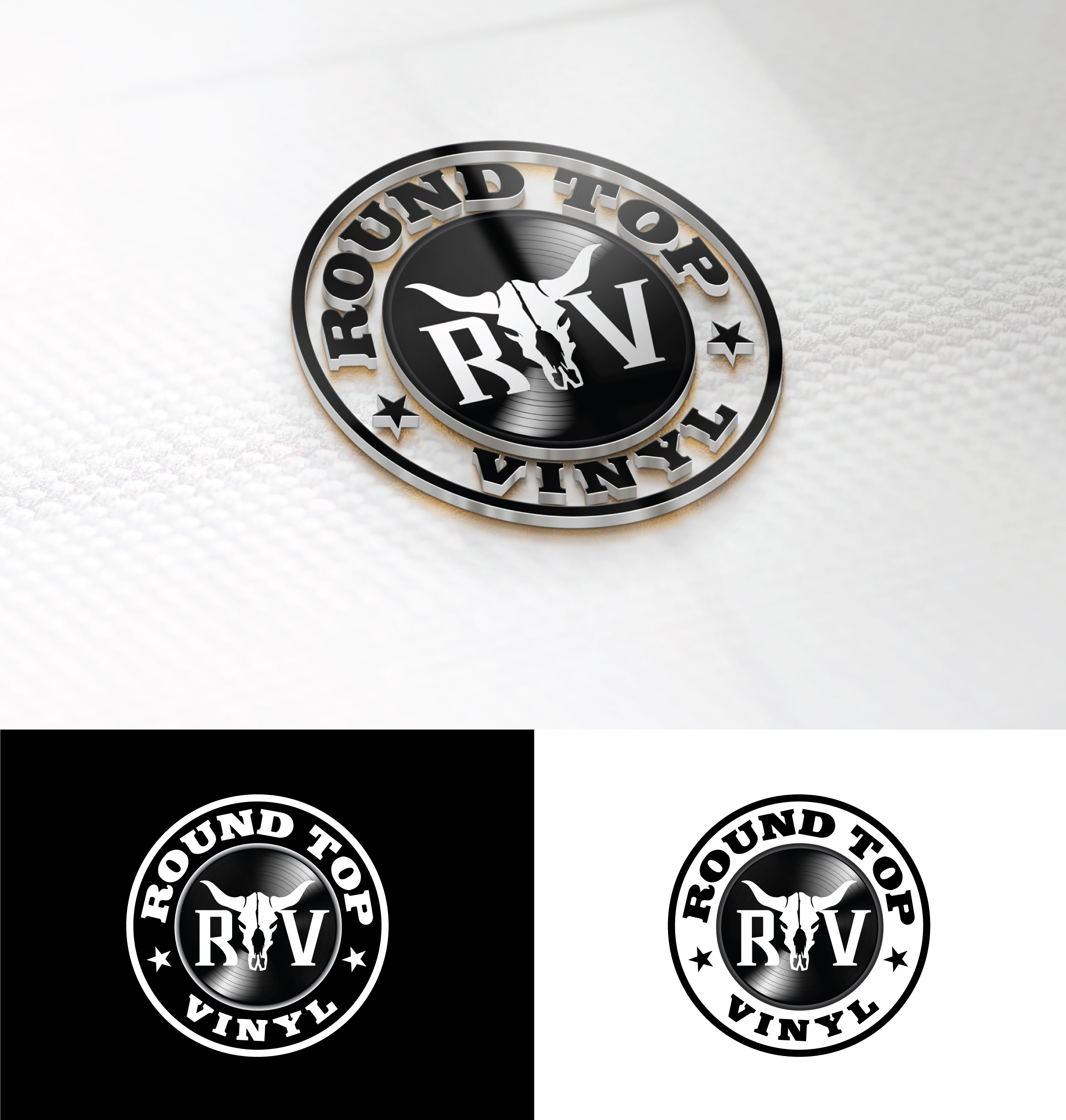 Logo Design by StromDesignHub for Round Top Vinyl  | Design #27455441