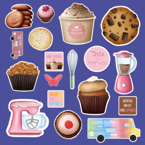 Cupcake Baking Sticker collection (branded) | Diseño de Sticker por Anass J