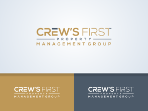 The name of the LLC is “Crew’s First Property Management Group” | Logo Design by zilong graphic