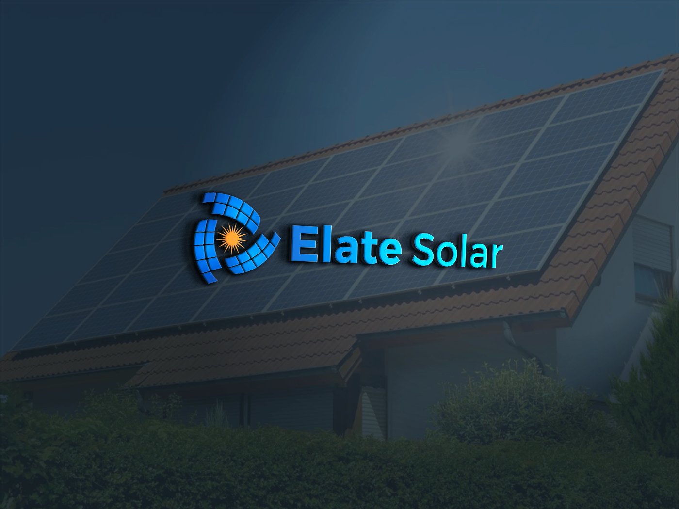 Logo Design by Deziners Zone for Elate Solar | Design #27458389