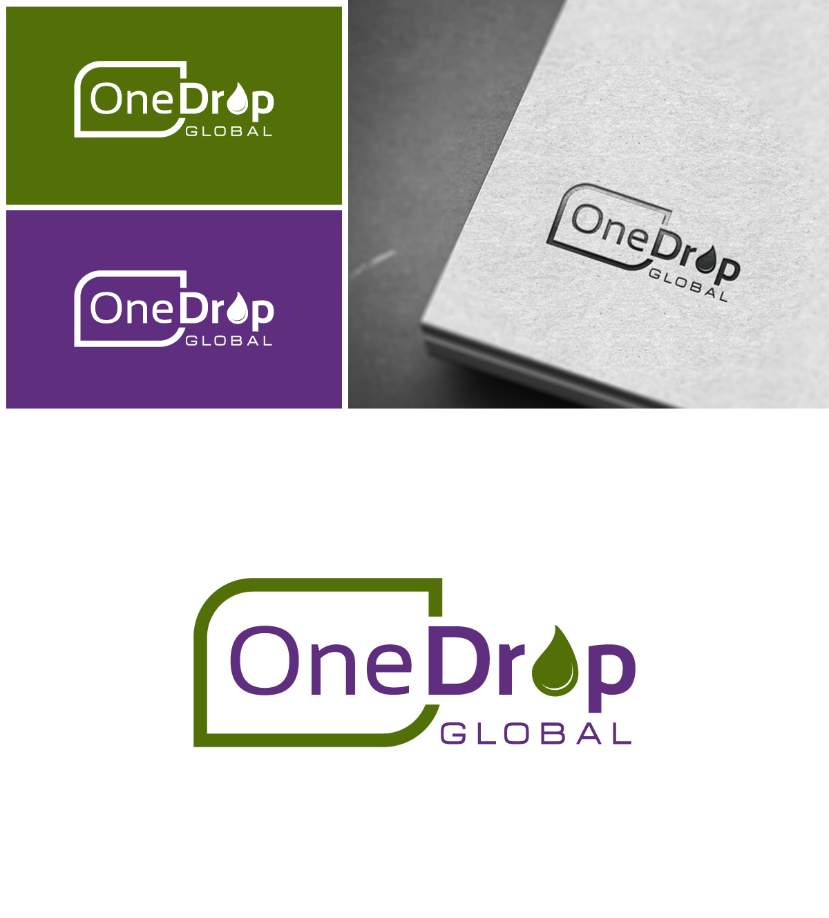 Logo Design by Rueell Artss for One Drop Global | Design #27476998