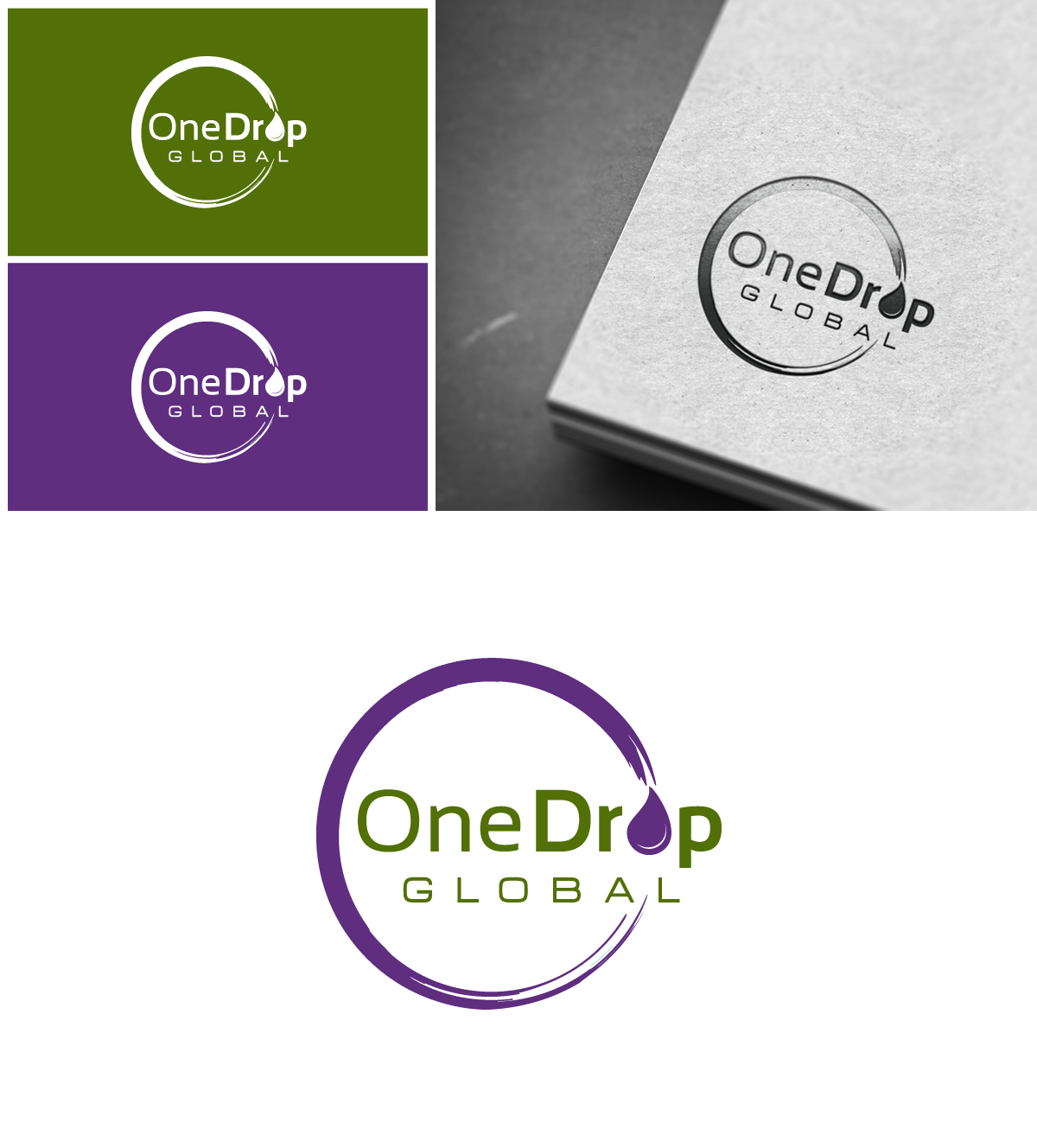 Logo Design by Rueell Artss for One Drop Global | Design #27476999