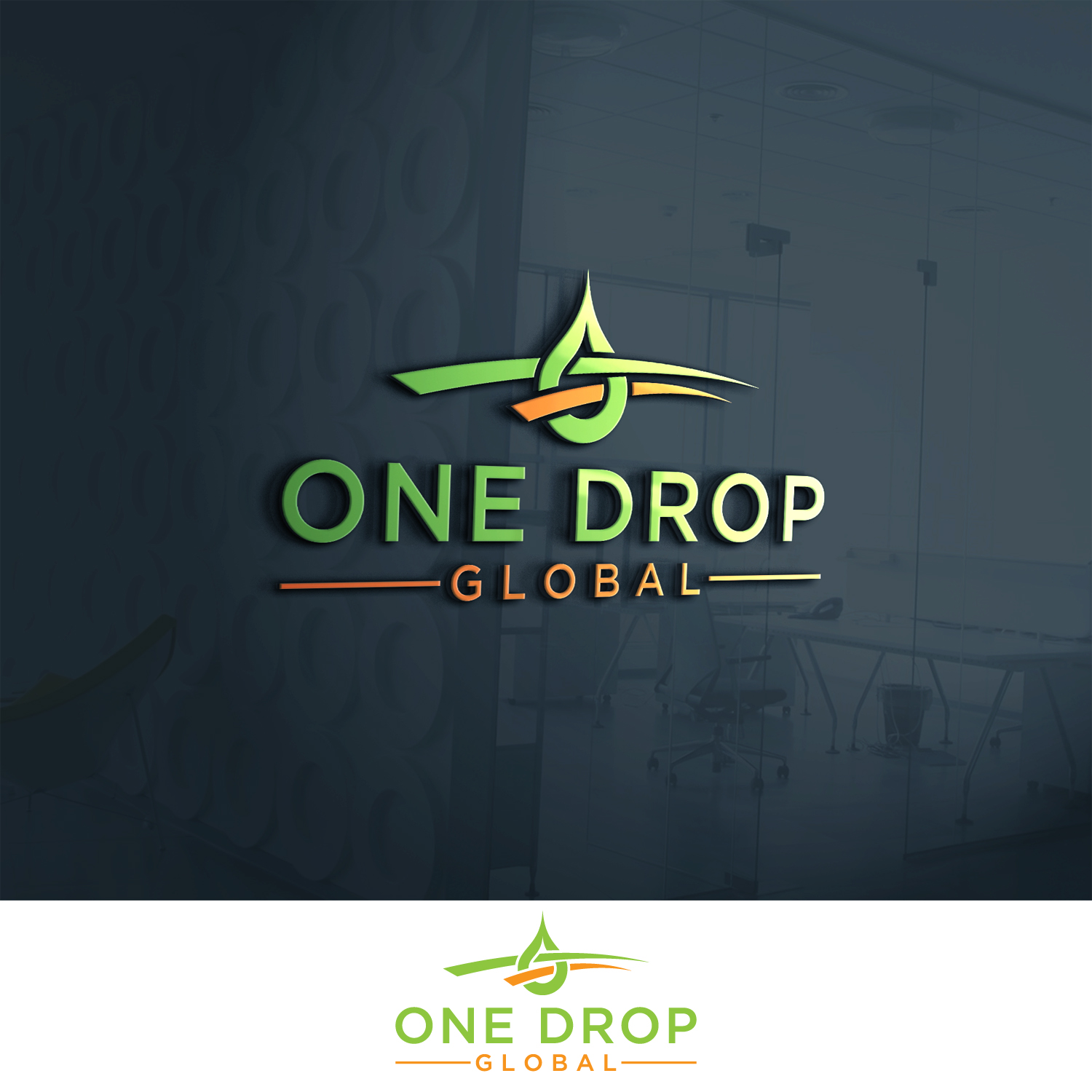 Logo Design by Dx™ for One Drop Global | Design #27478203