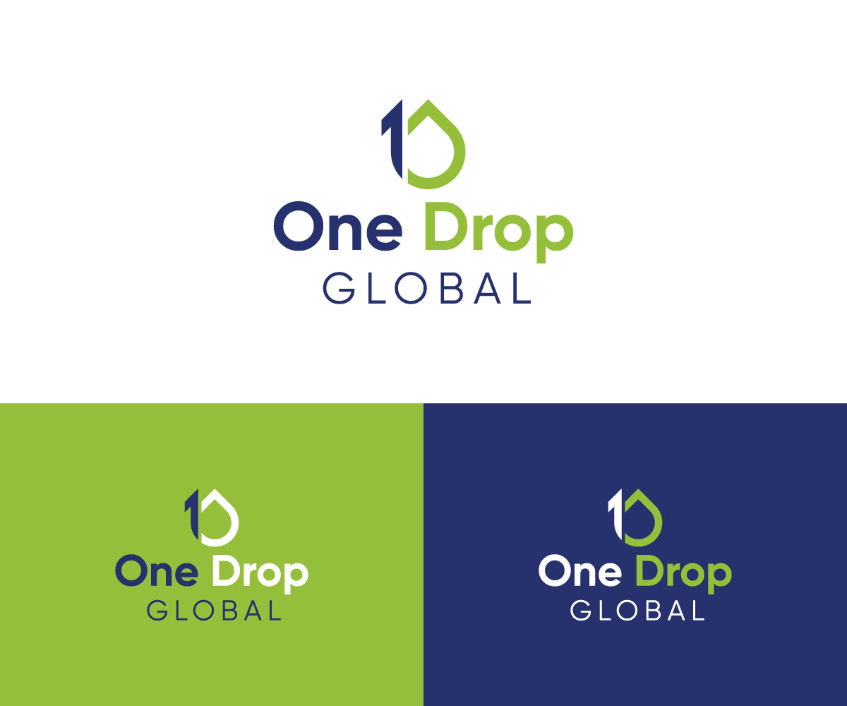 Logo Design by LeeRooYJDesigns for One Drop Global | Design #27521232