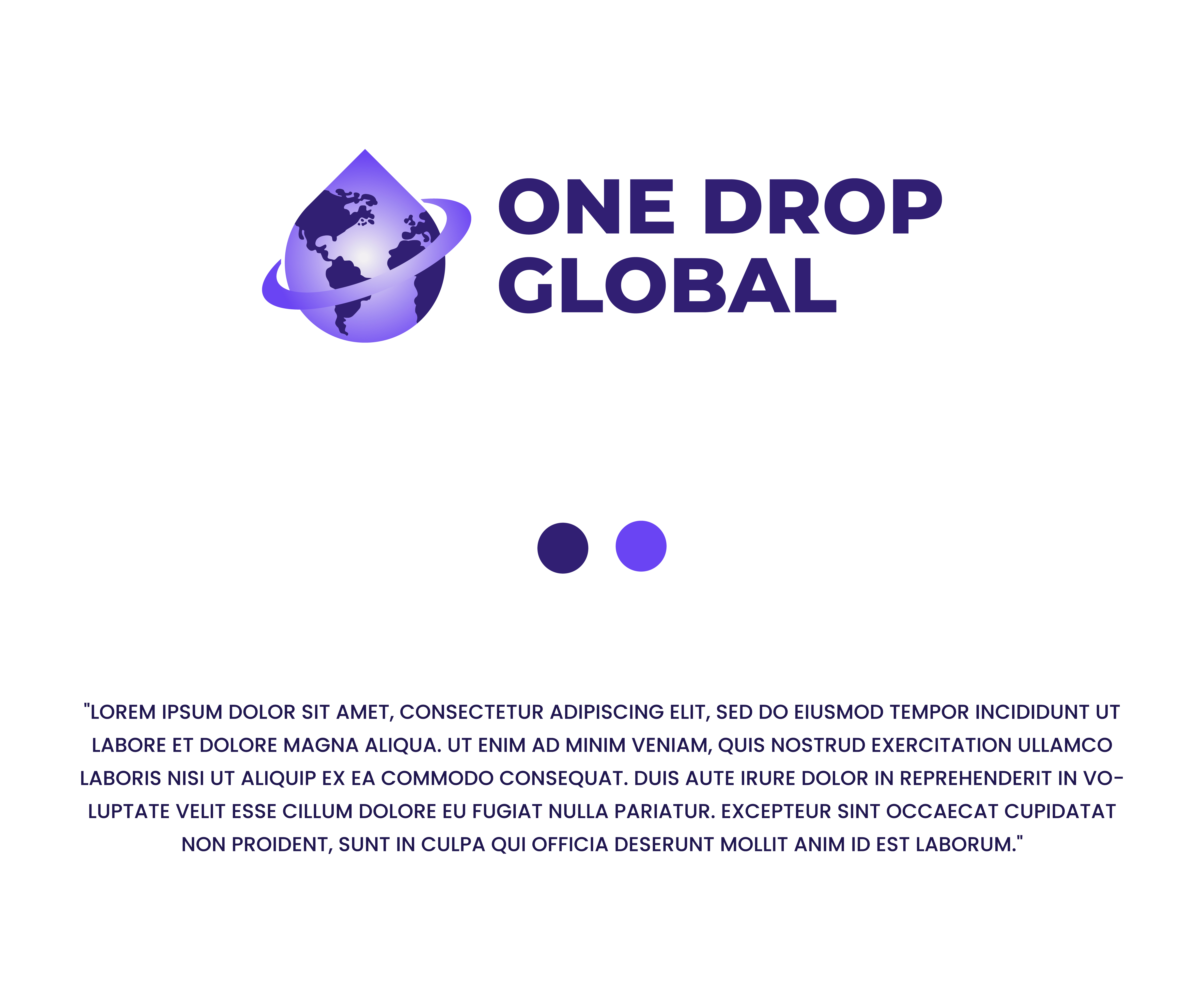 Logo Design by Toufiqur Rahman for One Drop Global | Design #27482448