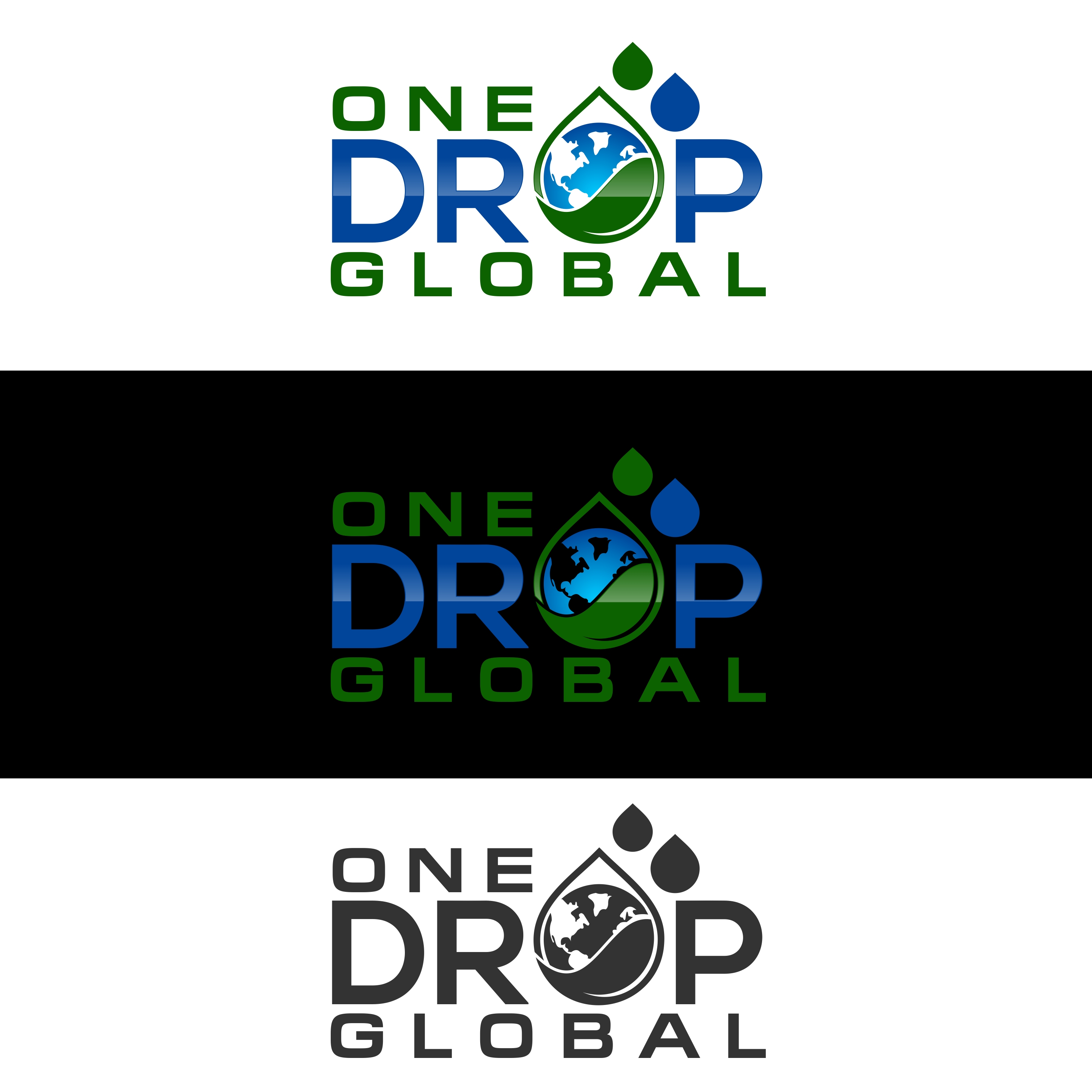Logo Design by Hanif Logo's for One Drop Global | Design #27487318