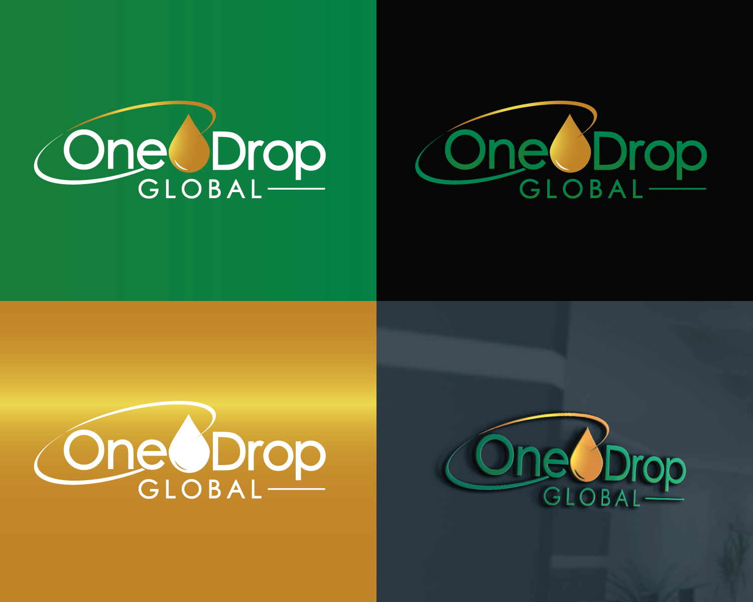 Logo Design by Atec for One Drop Global | Design #27482305