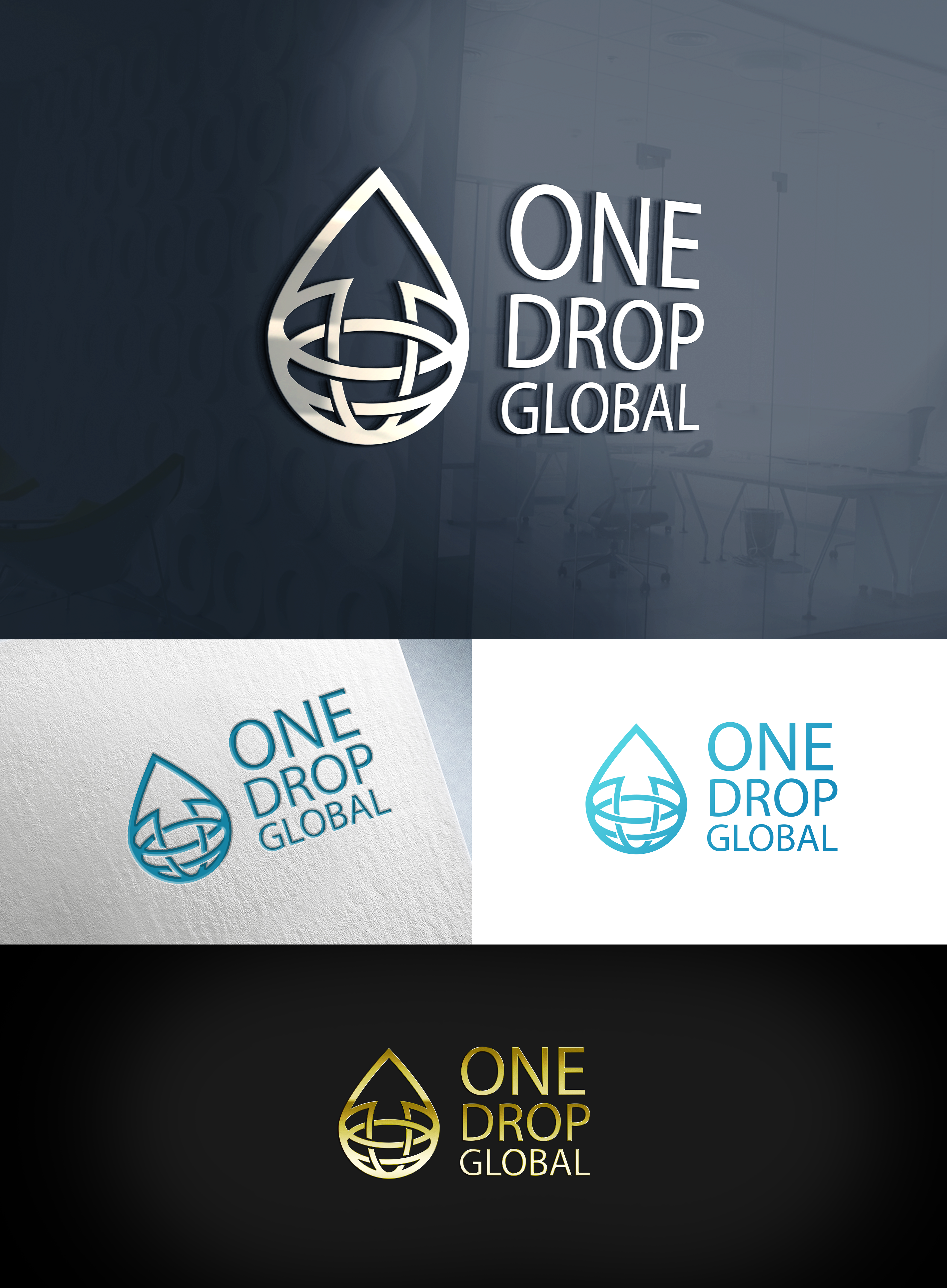 Logo Design by Taya Bright for One Drop Global | Design #27492569