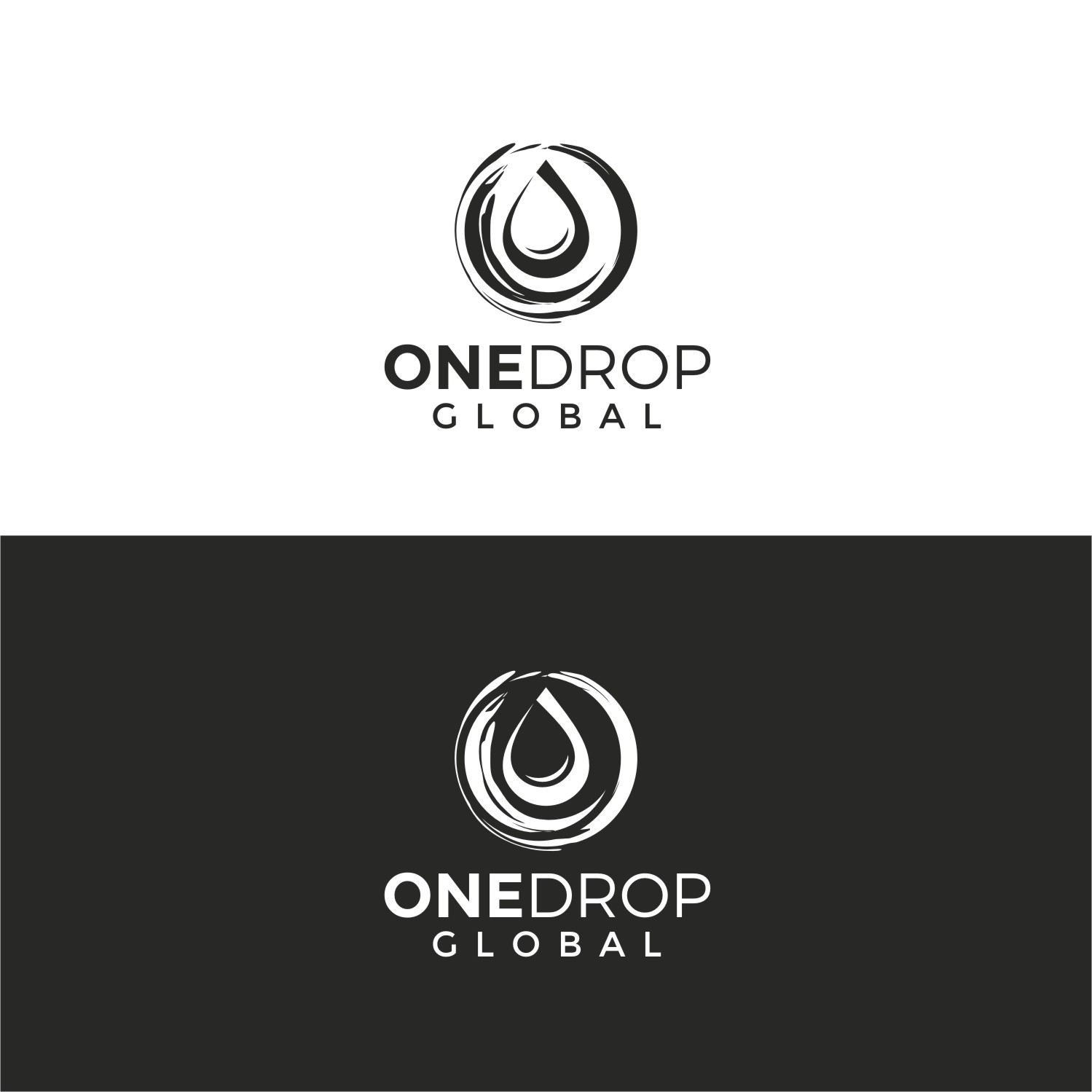 Logo Design by Actives for One Drop Global | Design #27490262