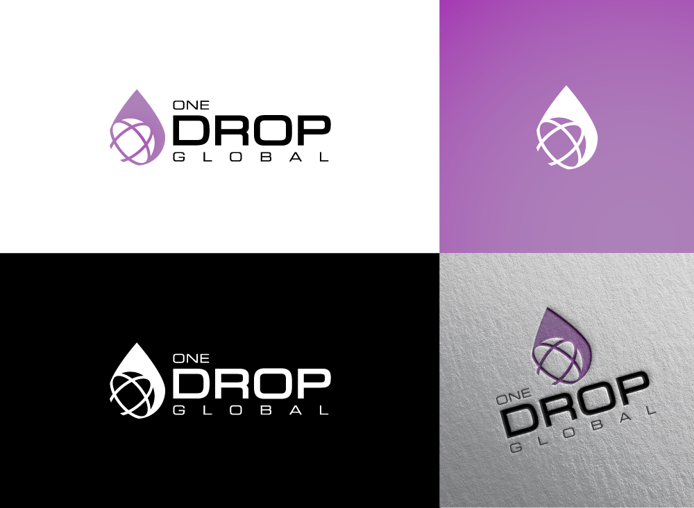 Logo Design by Cre@8ive.Colors for One Drop Global | Design #27479321