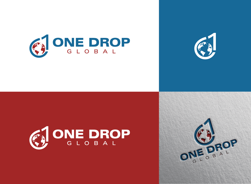 Logo Design by Cre@8ive.Colors for One Drop Global | Design #27479322